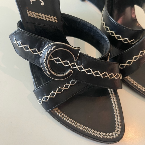 Dior Vintage Black Wedge Heel - Picture 2 of 7